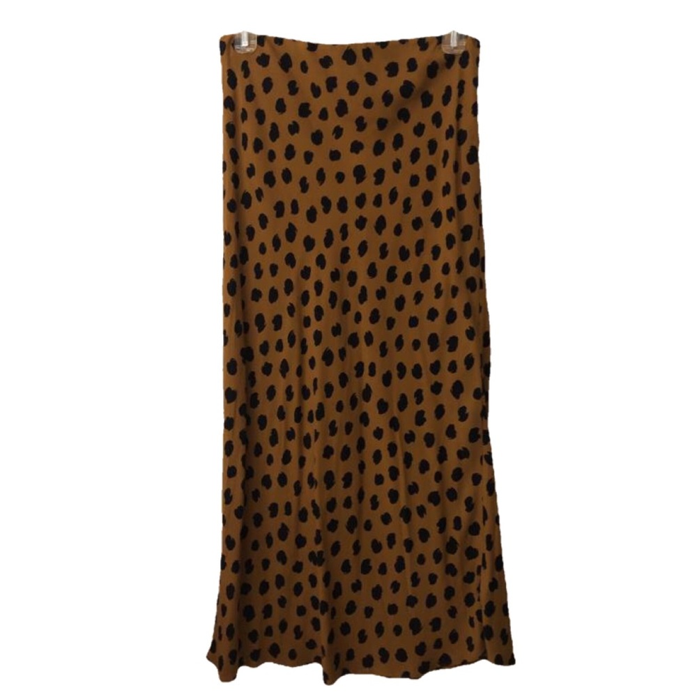 Madewell Midi Slip Skirt in Painted Spots